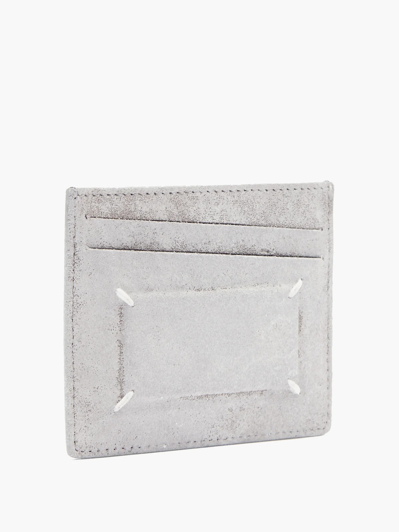 Bar-tack painted-suede cardholder - 3