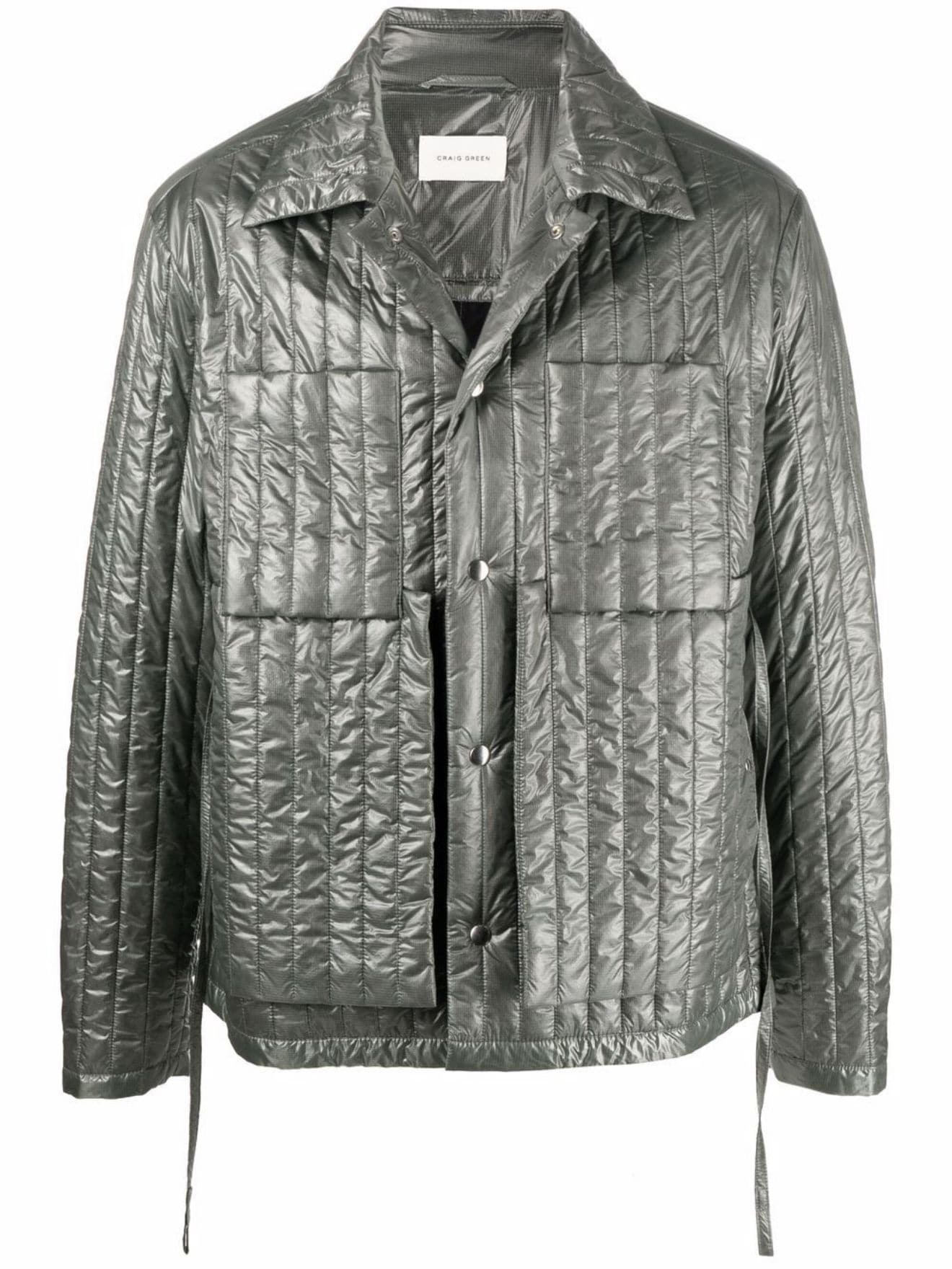 quilted shirt jacket - 1