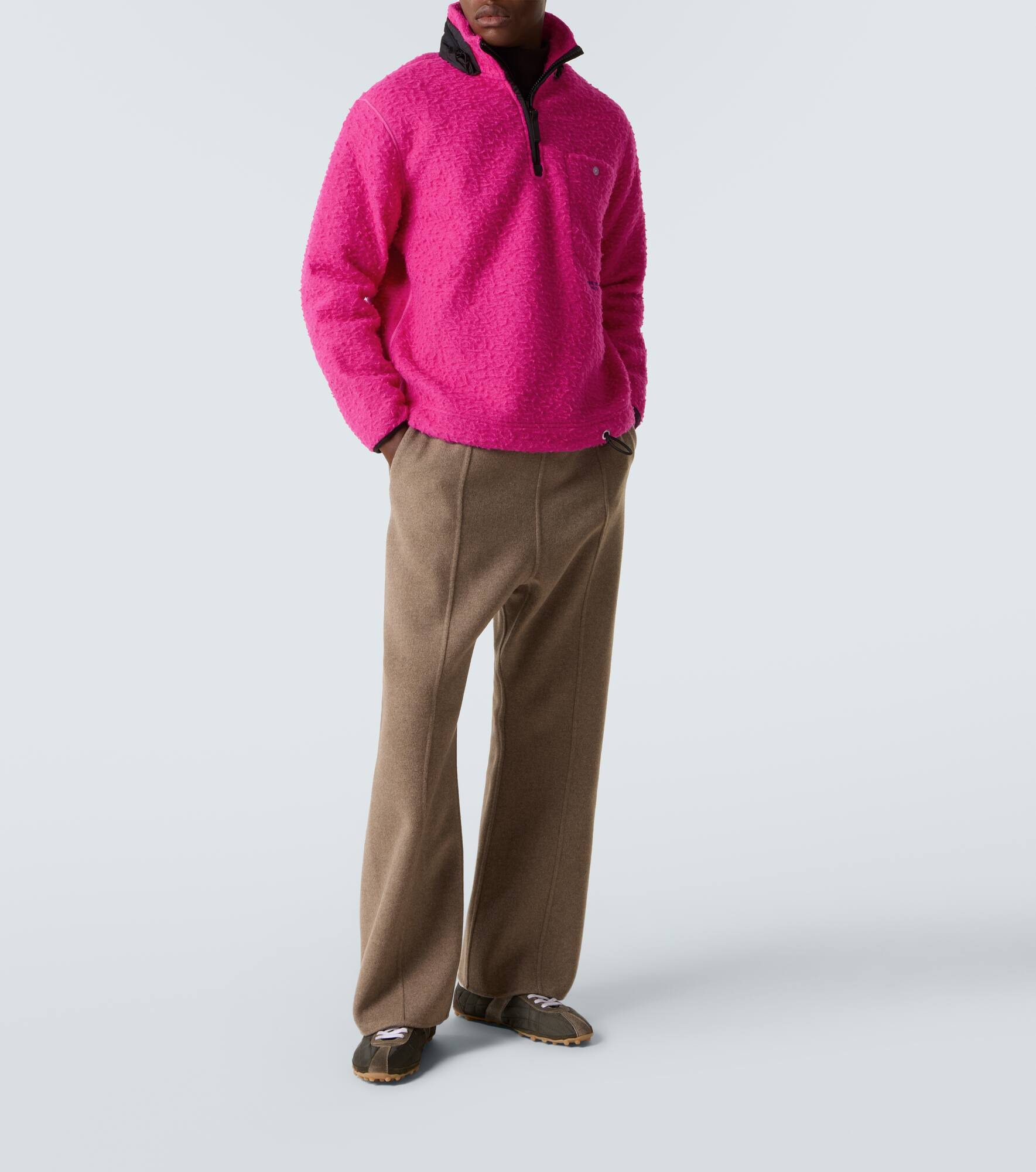 Marina wool-blend fleece half-zip sweater - 2