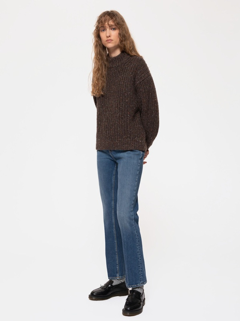 Nudie Jeans Elsa Rib Knit Brown outlook