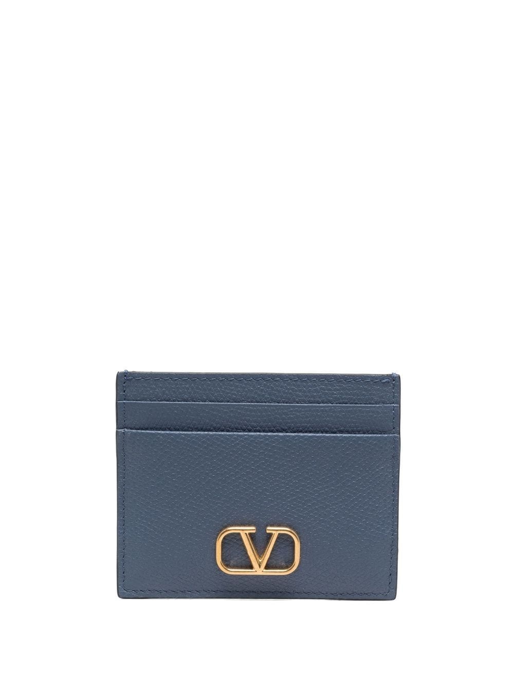 VLogo leather cardholder - 1