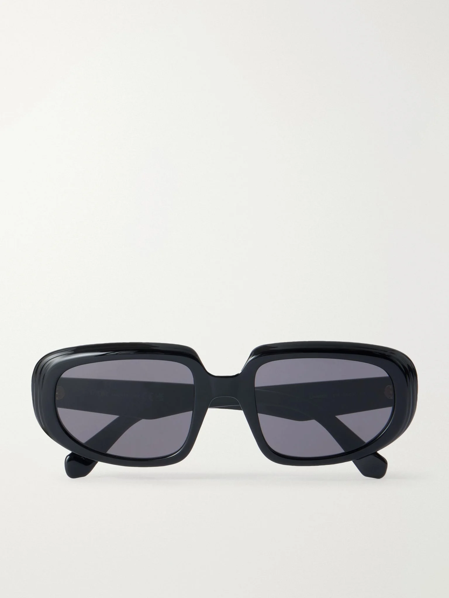 Anagram Round-Frame Acetate Sunglasses Black - 1