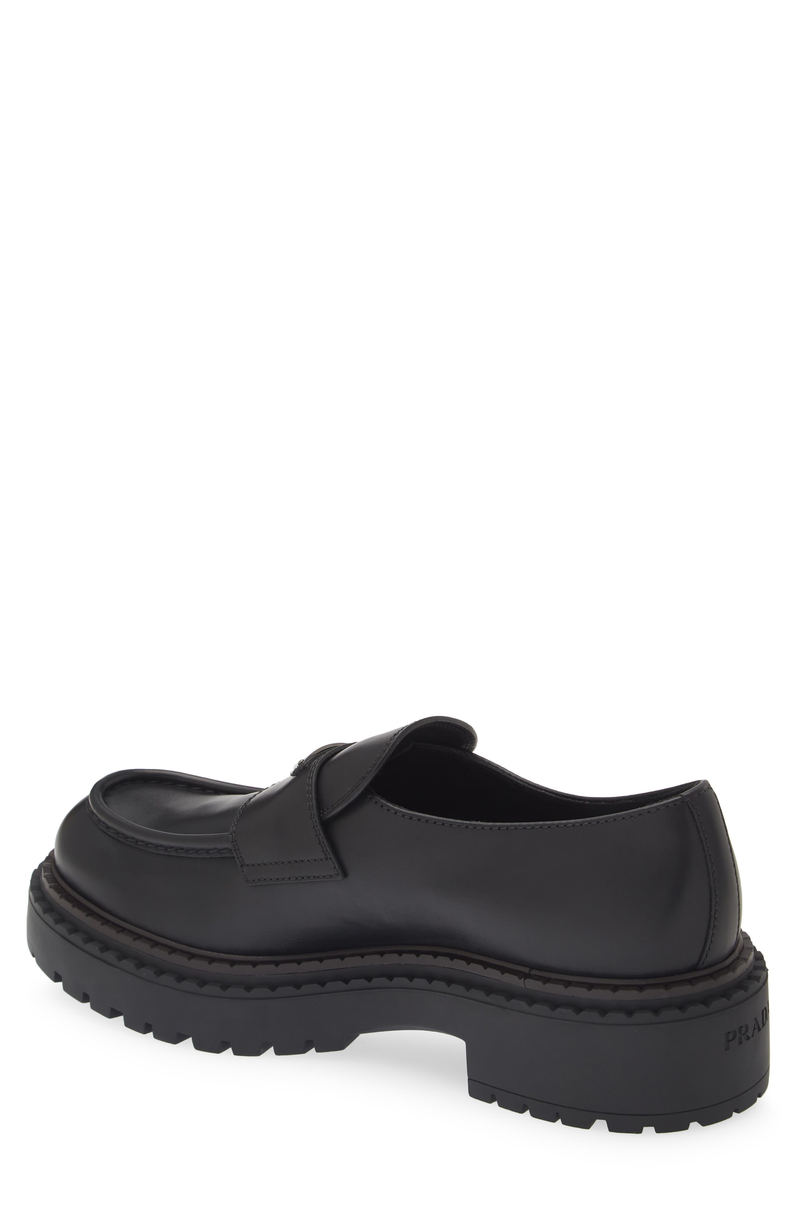 Prada Double Chocolate Platform Loafer in Nero at Nordstrom - 2