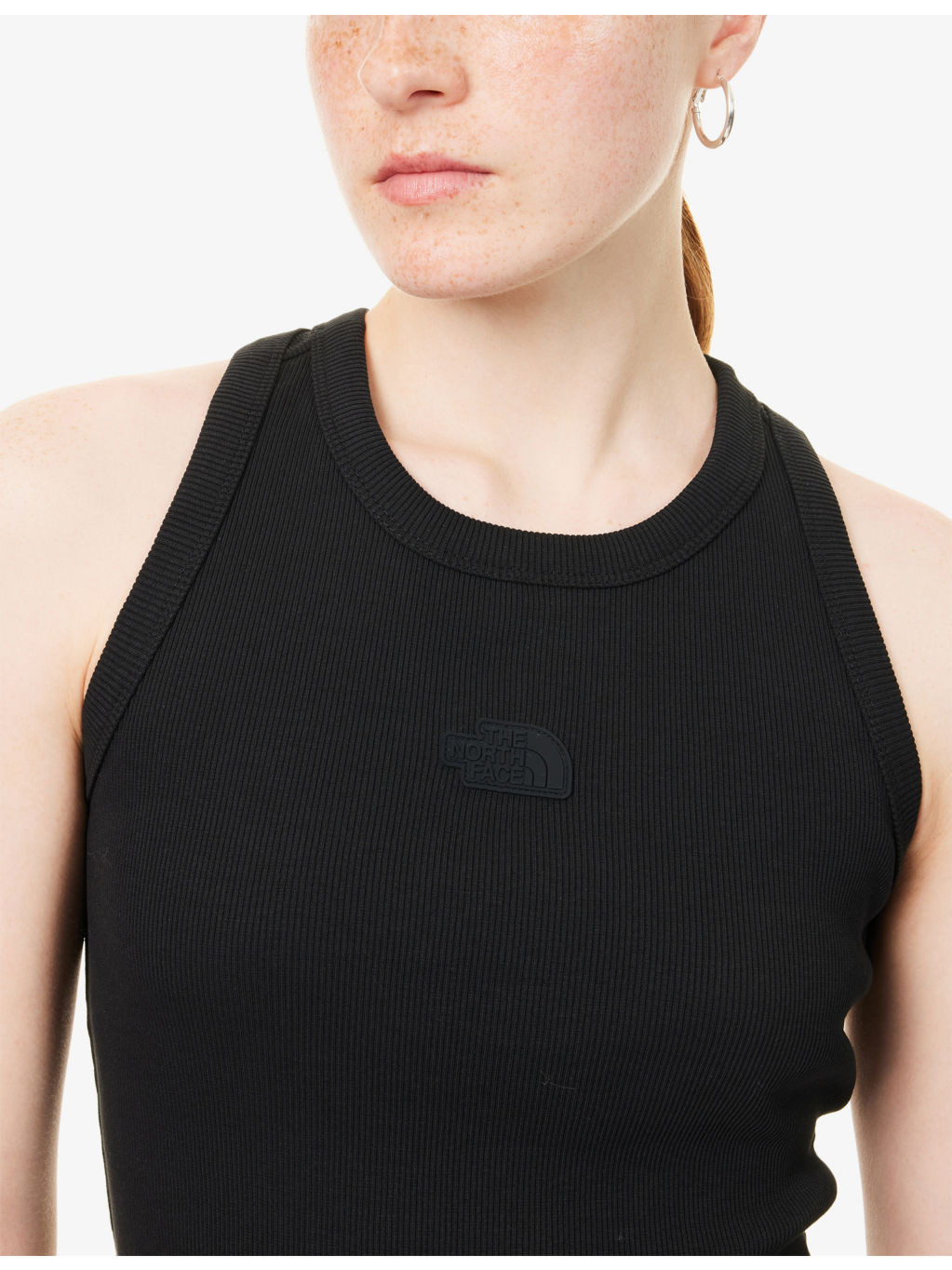 Ribbed Brand-Patch Stretch-Cotton Top - 5