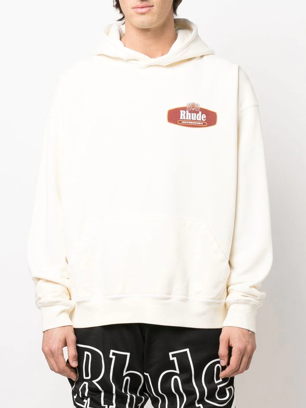 logo-print relaxed hoodie - 2