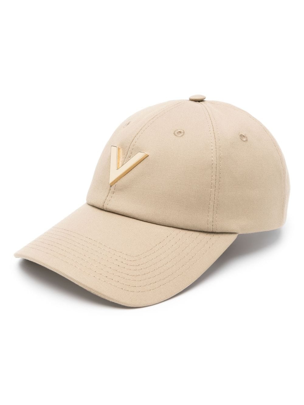 logo-plaque canvas cap - 1