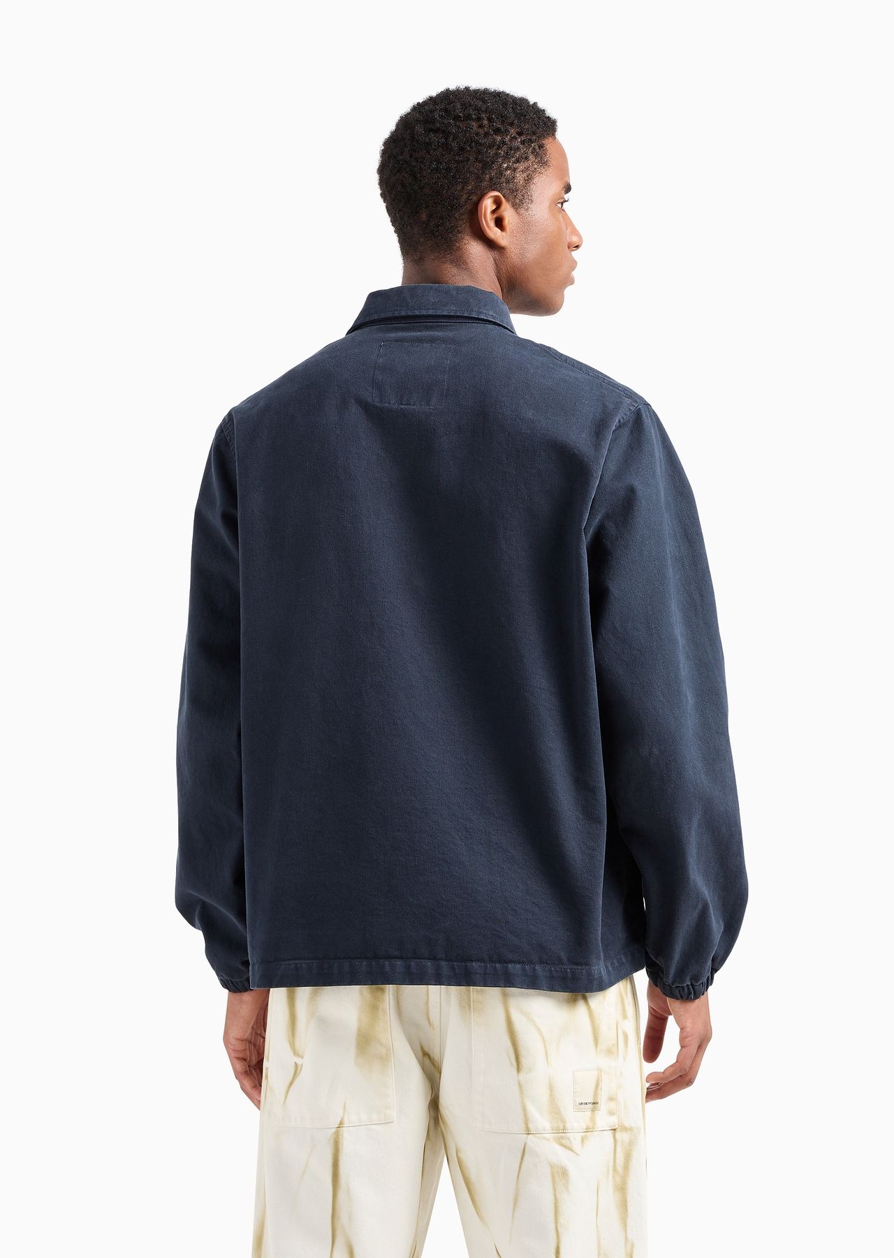 Emporio Armani Sustainability Values Capsule Collection garment-dyed organic bull blouson - 3