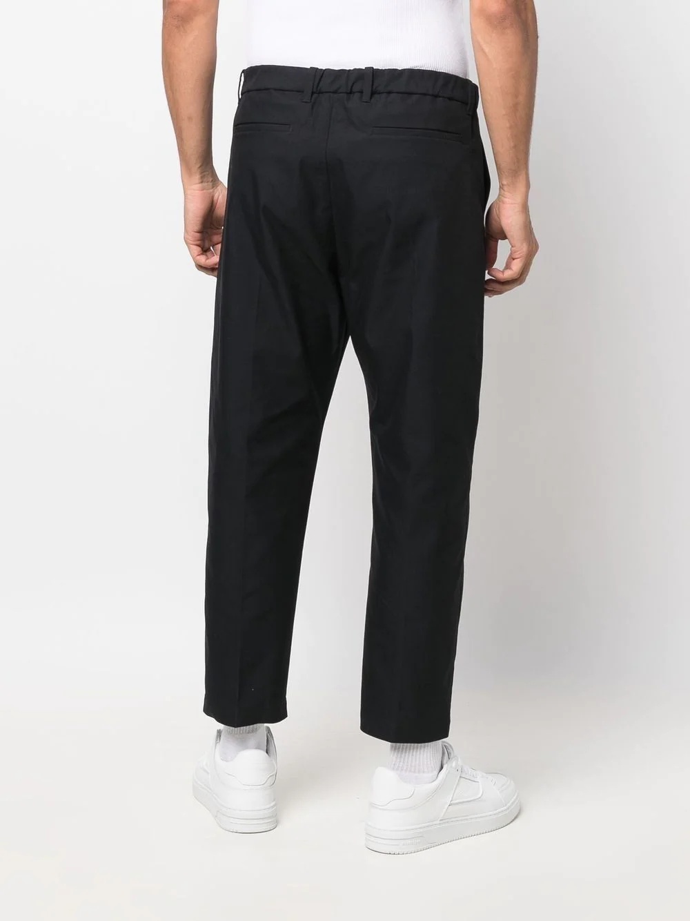 cropped straight-leg trousers - 4