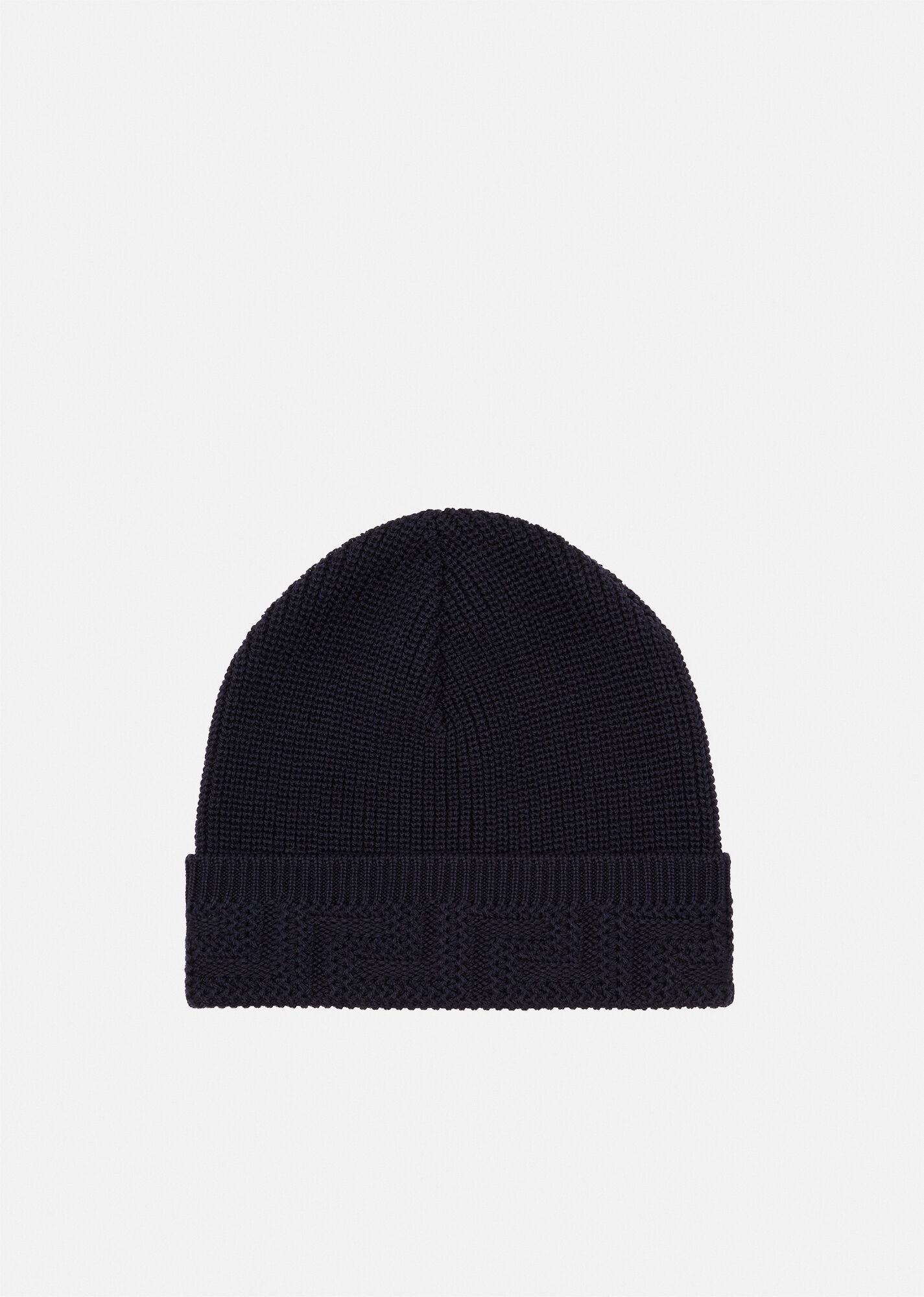 Greca Pattern Wool Beanie - 1