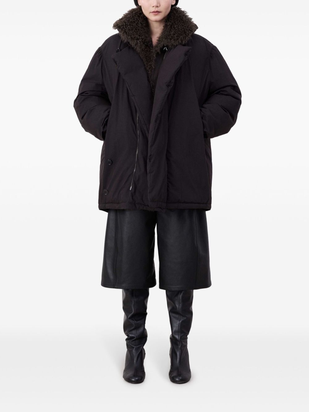 funnel neck puffer jacket - 2