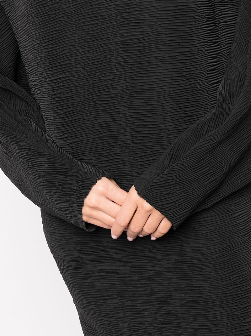 Emerson V-back plissé-effect midi dress 5