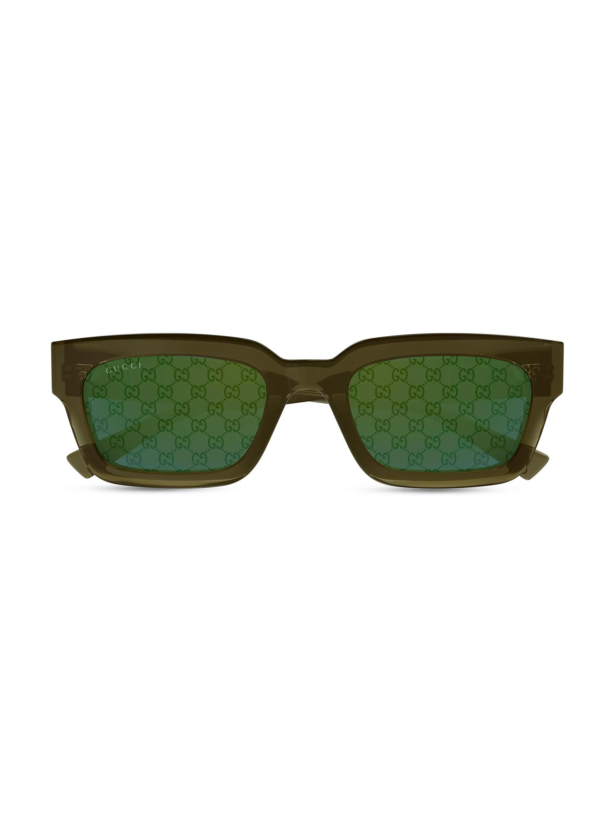 Men's Monogram Wirecore 53MM Rectangular Sunglasses - Green - 1