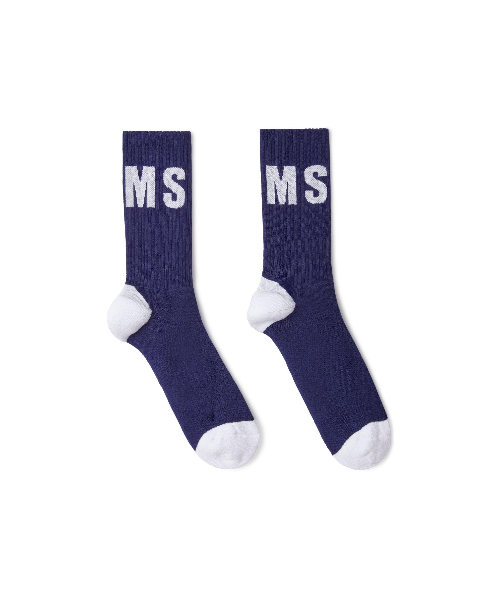 Solid color cotton socks with MSGM logo - 1