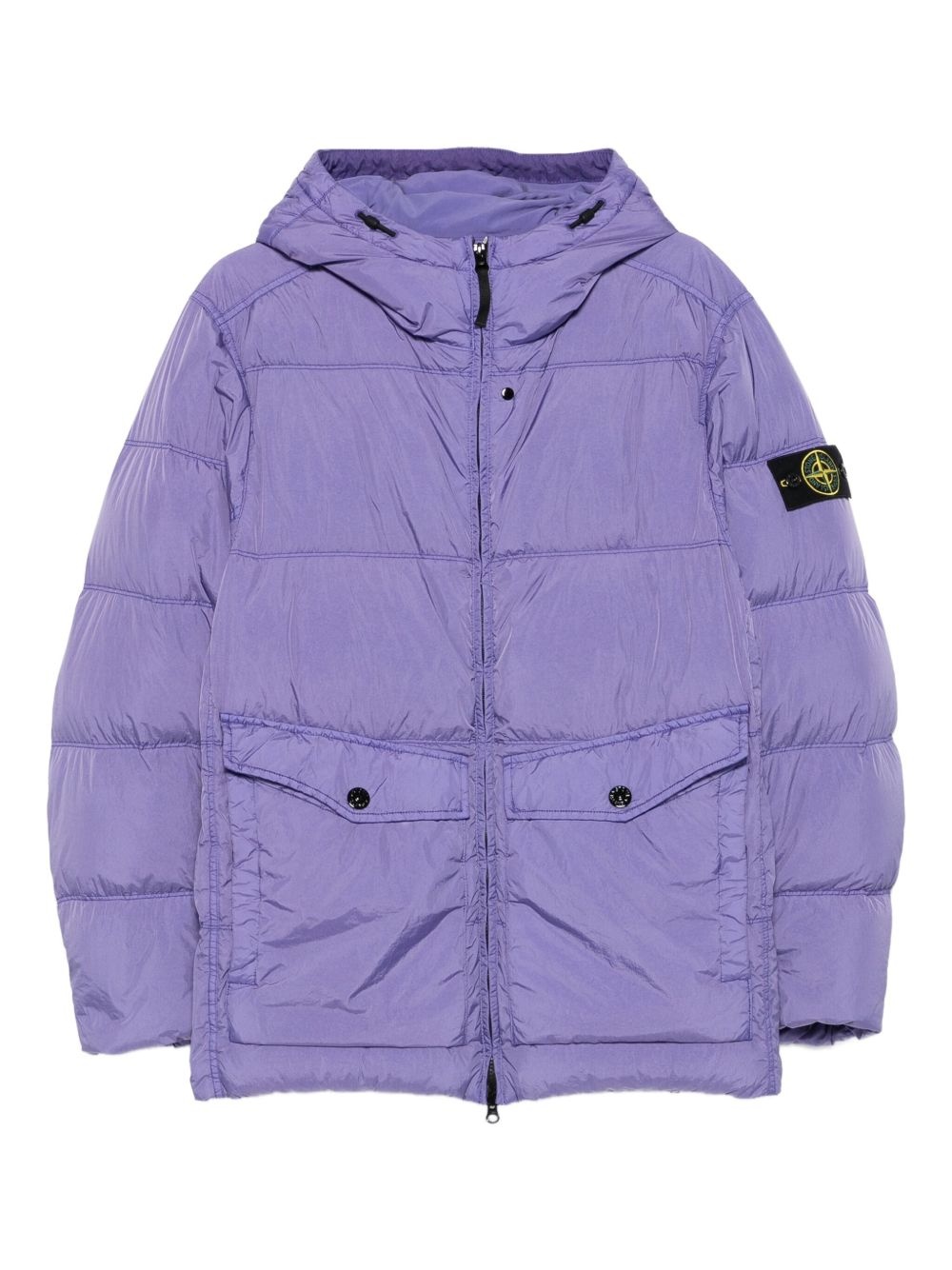 hooded quilted jacket - 1