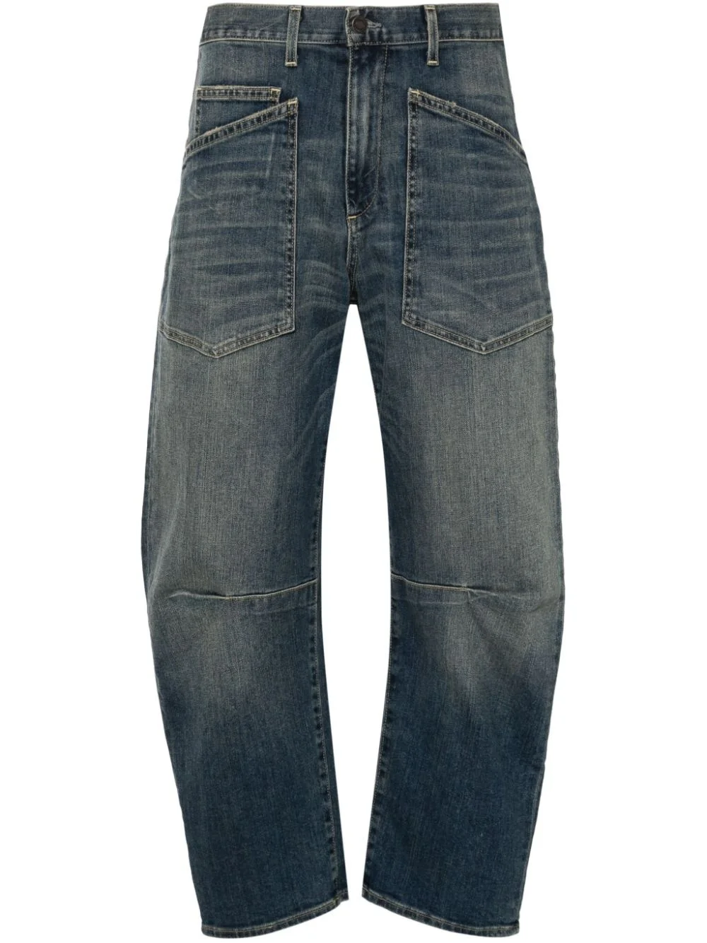 Shon high-rise tapered jeans - 1