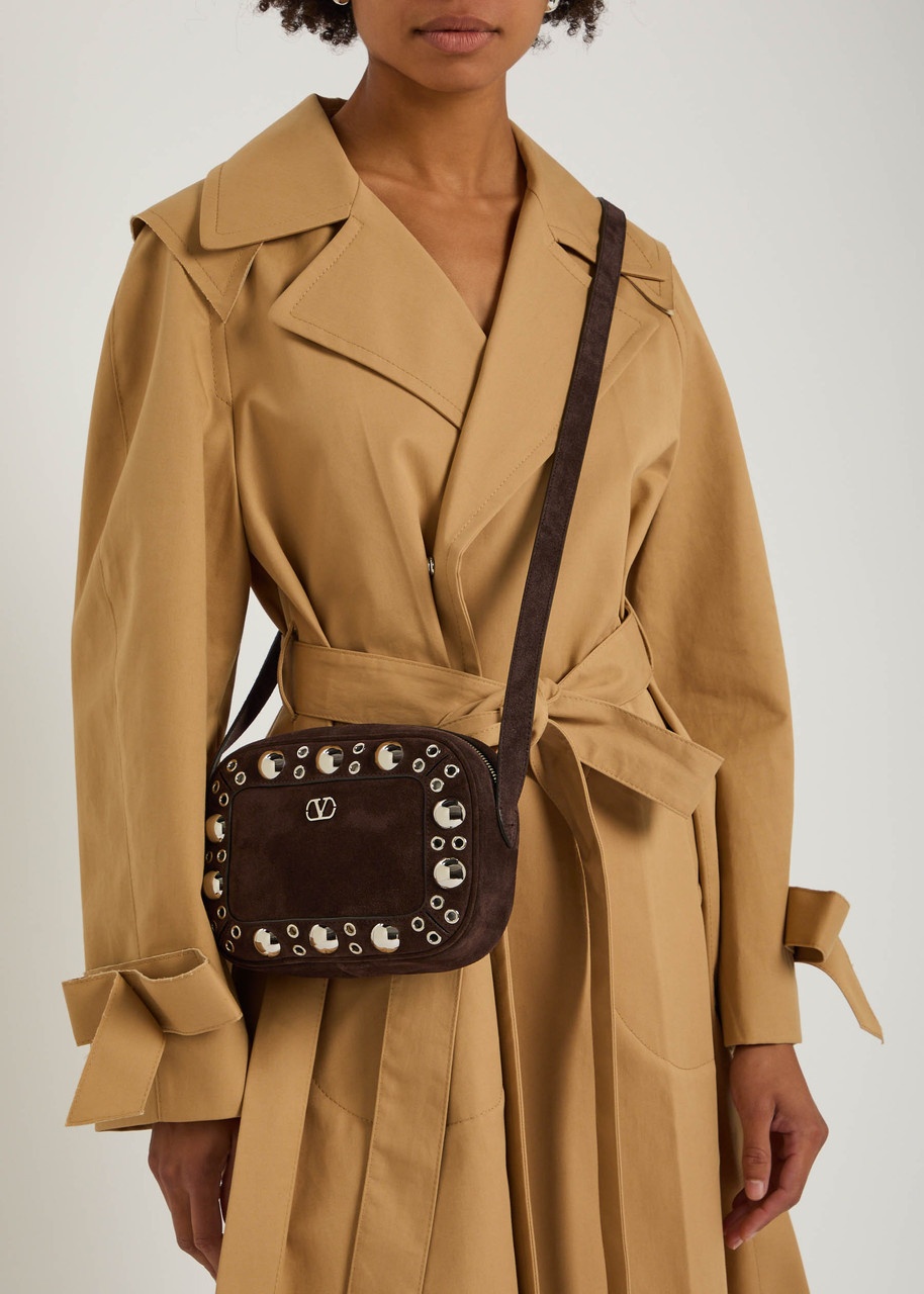 Valentino Garavani Nellcôte Studded Suede Cross-body bag - 5
