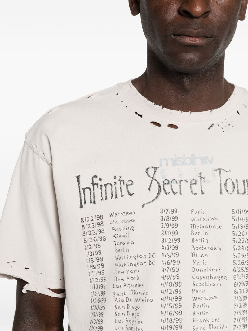Tour 99 distressed print-detail T-shirt 5