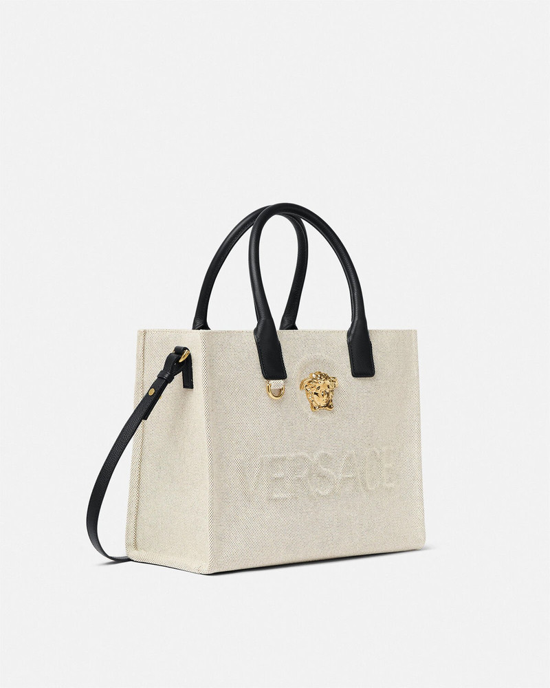 VERSACE La Medusa Canvas Small Tote Bag outlook