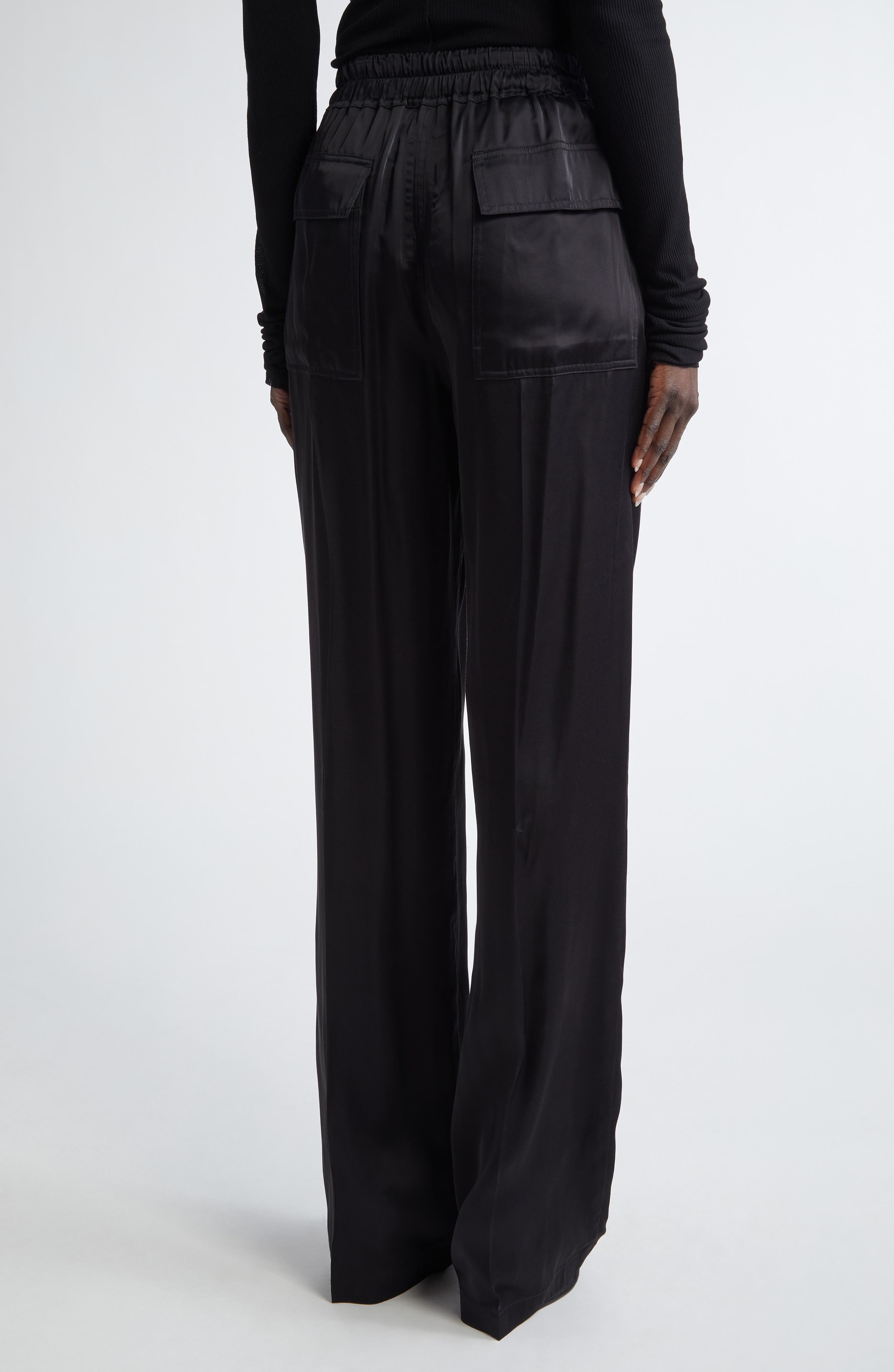 Rick Owens Dietrich Drawstring Pants in Black at Nordstrom - 3