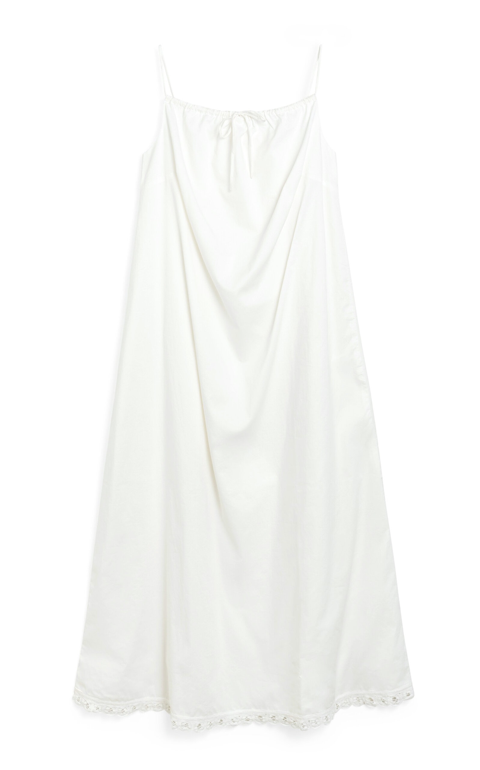 Elizabeth Embroidered Organic Cotton Midi Dress white - 1