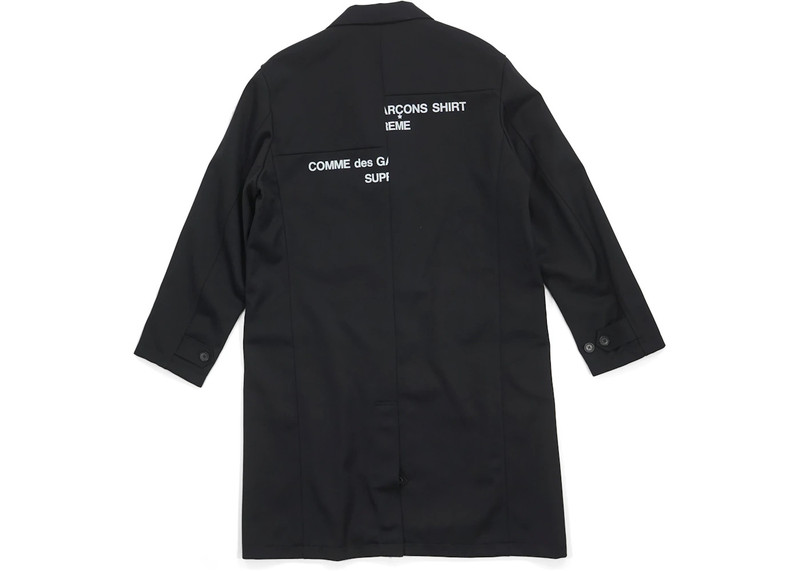 Supreme Supreme Comme des Garcons SHIRT Wool Overcoat Black outlook