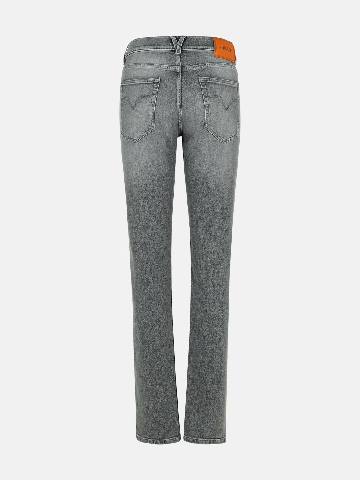 GRAY COTTON JEANS - 3