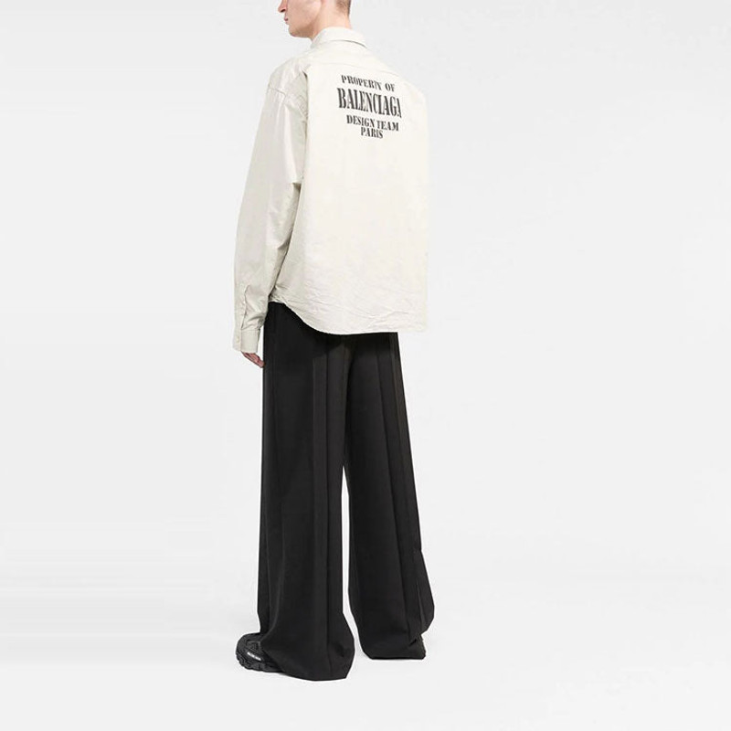 Balenciaga Property Of Back Print Shirt 'Ecru' 703843TKM019800 3