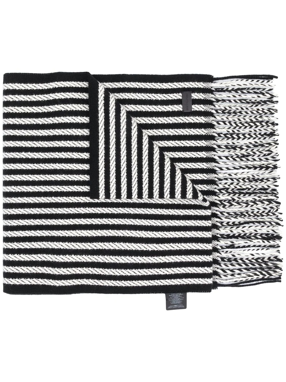 long striped jacquard scarf - 1