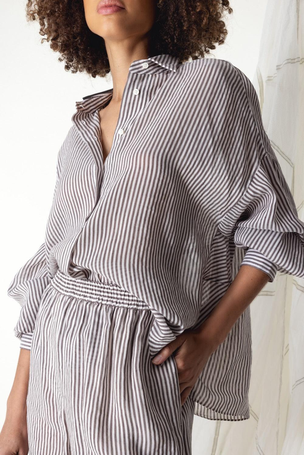 Pinstripe Blouse - 3