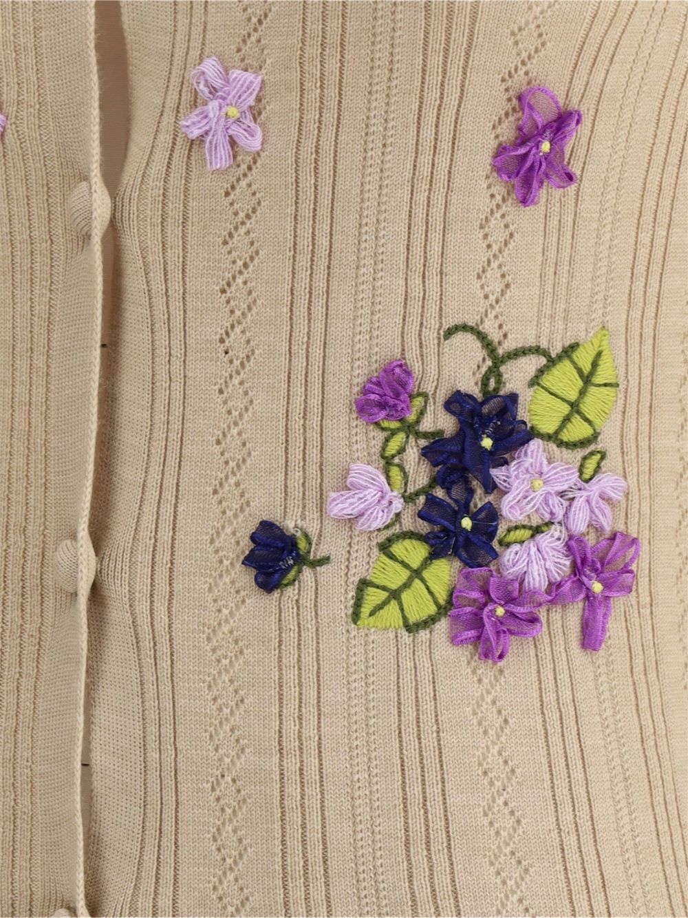 floral-embroidered cardigan - 3