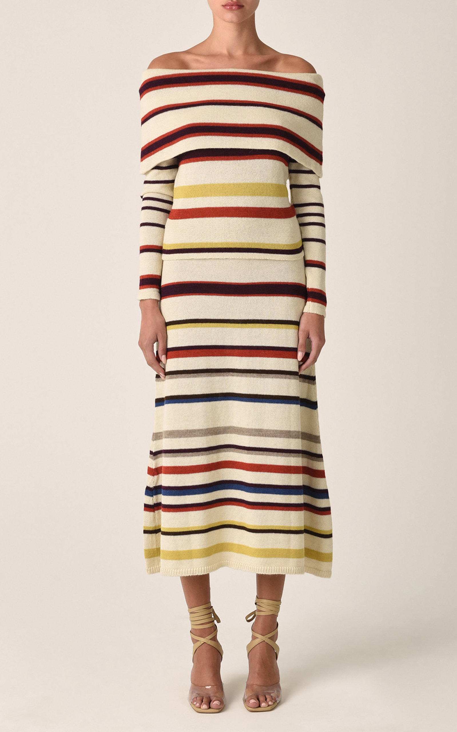 Brie Alpaca Midi Skirt stripe - 1