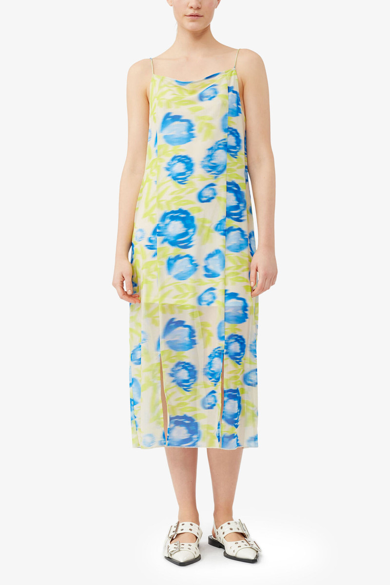 PRINTED MESH SLIP DRESS 3