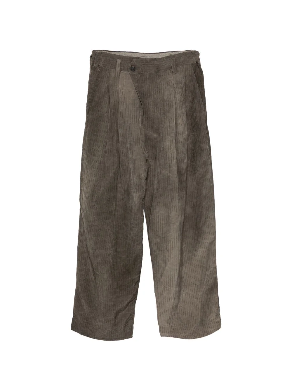 pinstripe pleated trousers - 1