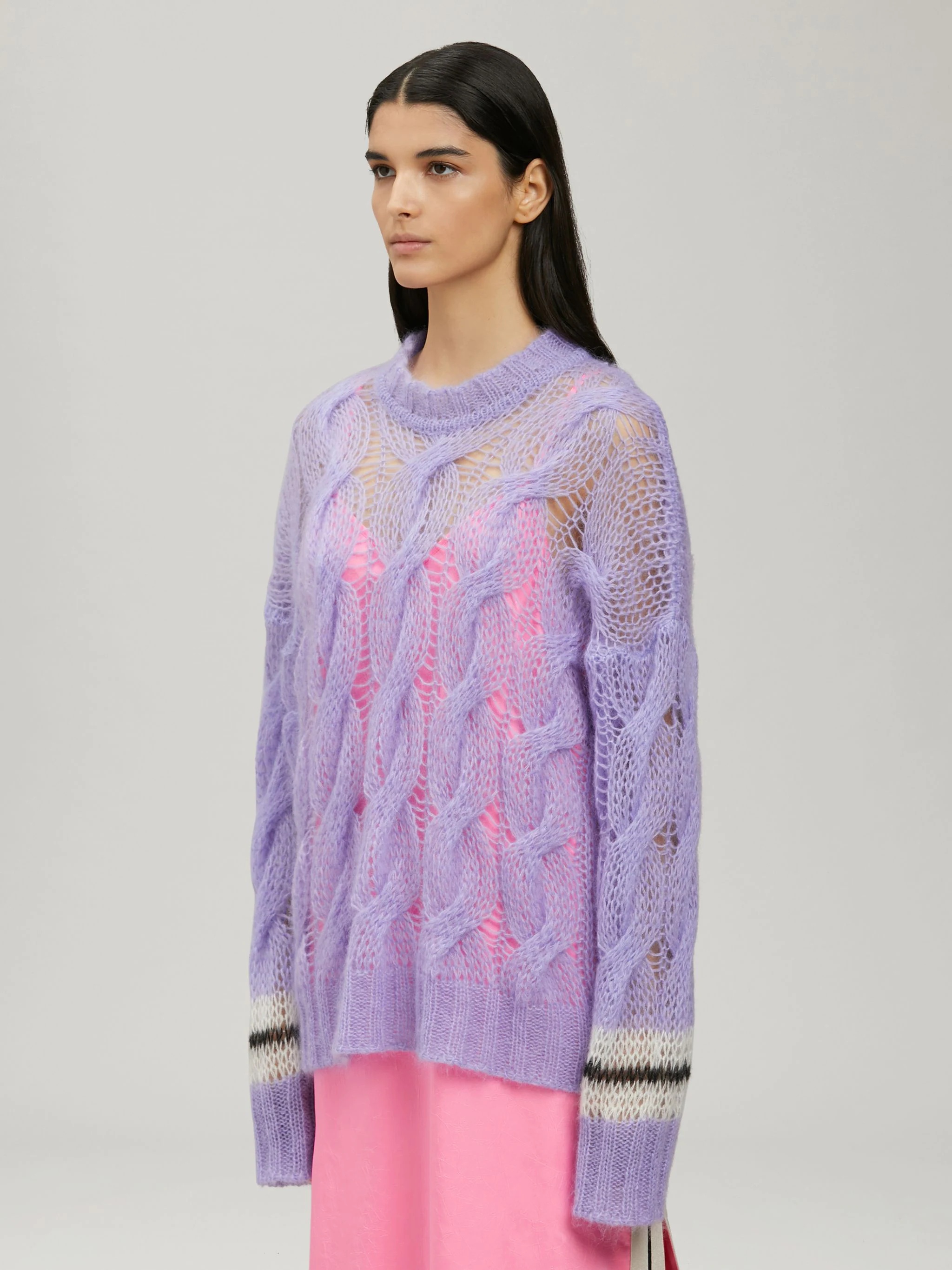 TRACK MOHAIR SWEATER - 4