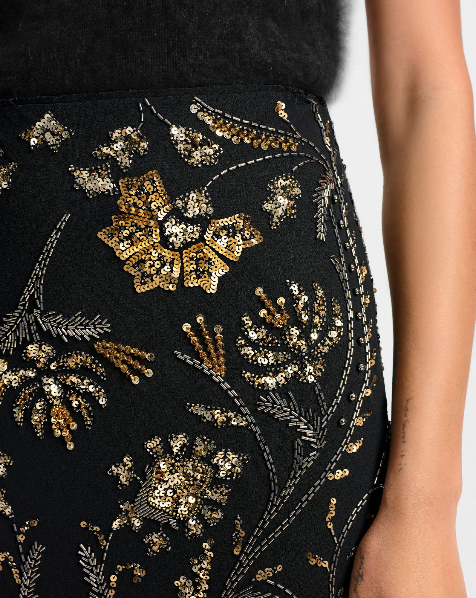 MEDINA FLORAL-EMBELLISHED MAXI SKIRT - 7