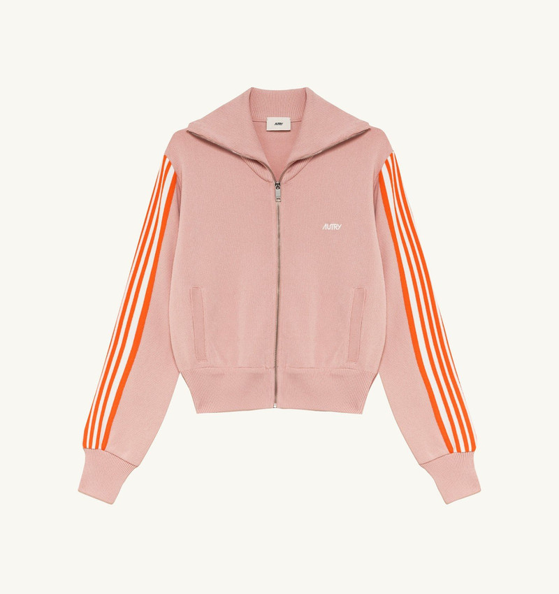 KNITTED TENNIS VISCOSE ZIP JACKET WOMAN 1