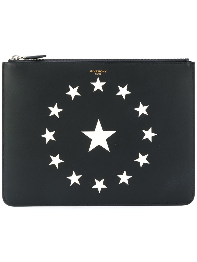 star printed clutch 1