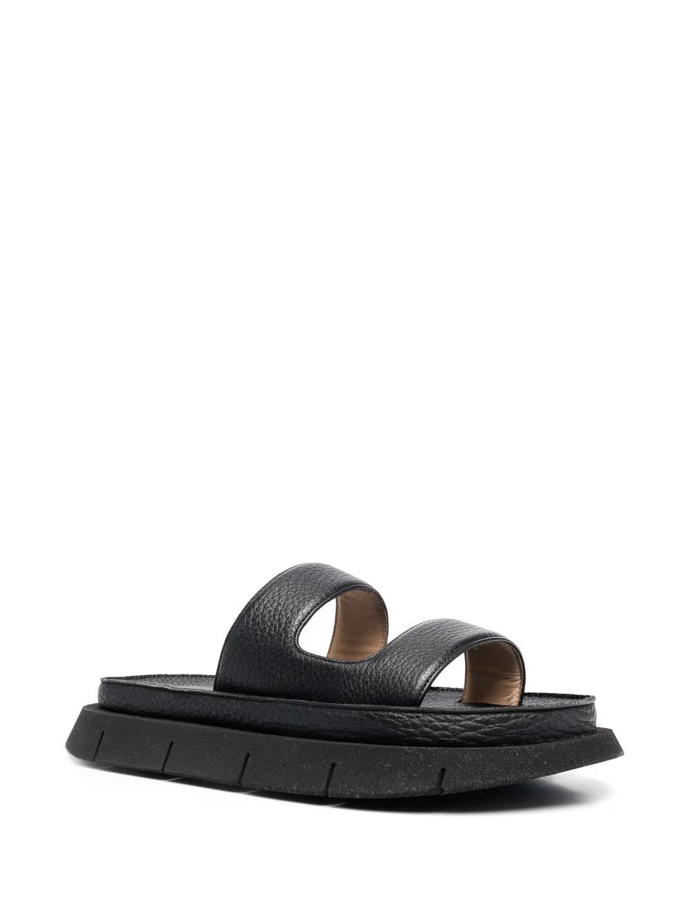 slip-on leather sandals - 2