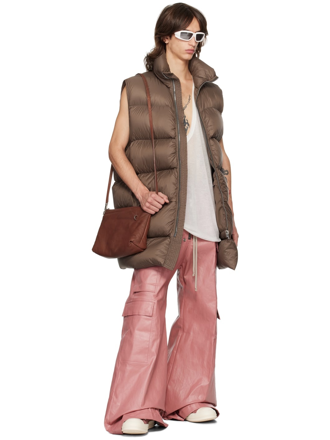 Brown Porterville Flight Down Vest - 5