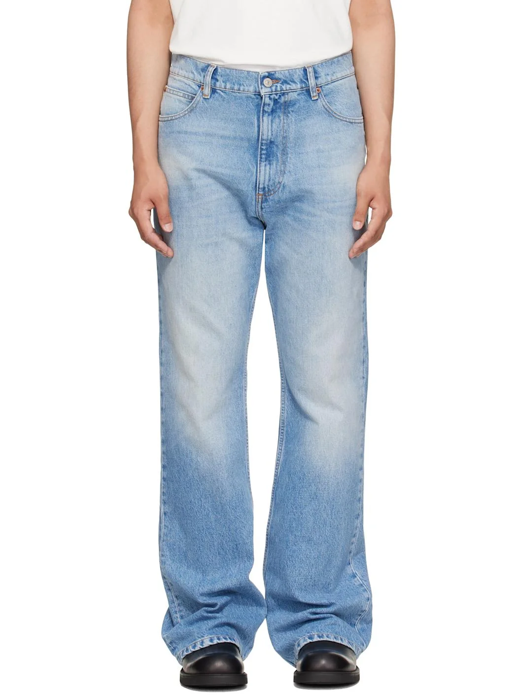 Blue Bootcut Jeans - 1