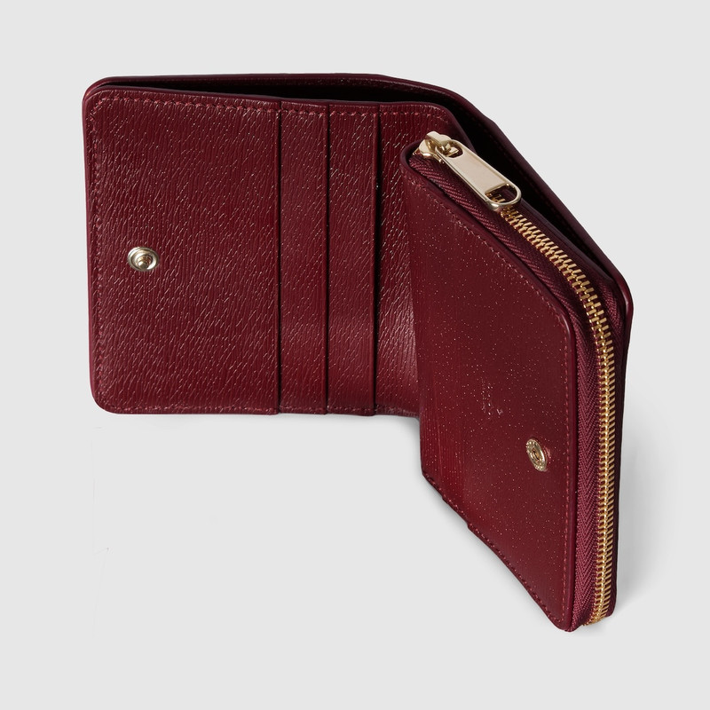 Mini wallet with Gucci script 4