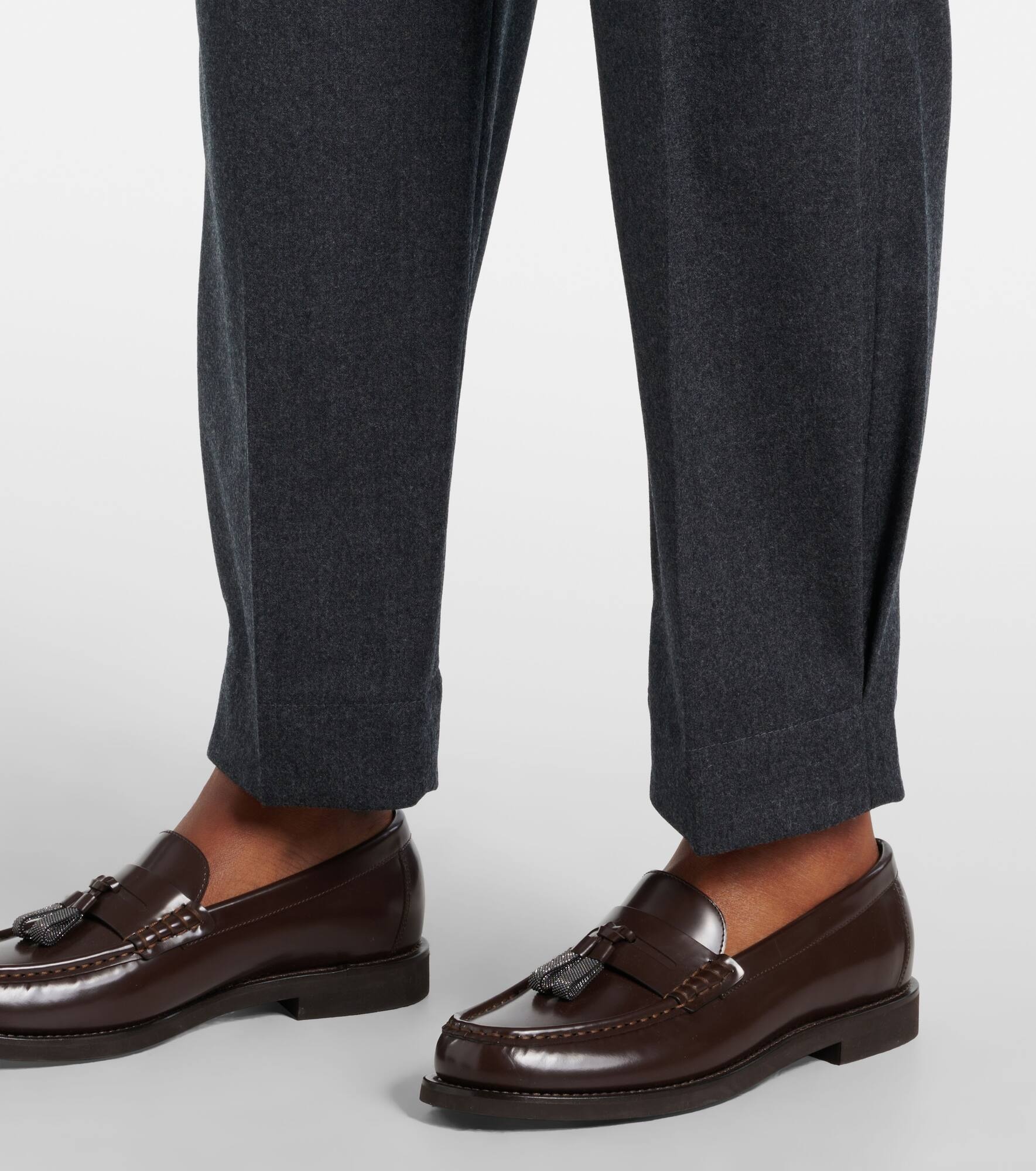 Baggy Sartorial high-rise wool straight pants - 5