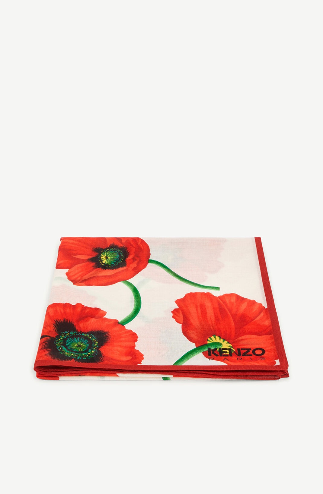 'KENZO Poppy' large wool square - 2