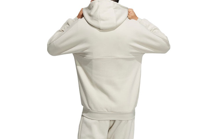 Men's adidas Fleece Lined Stay Warm Sports Hooded Cardigan Jacket Bauxite Brown HG1833 - 2