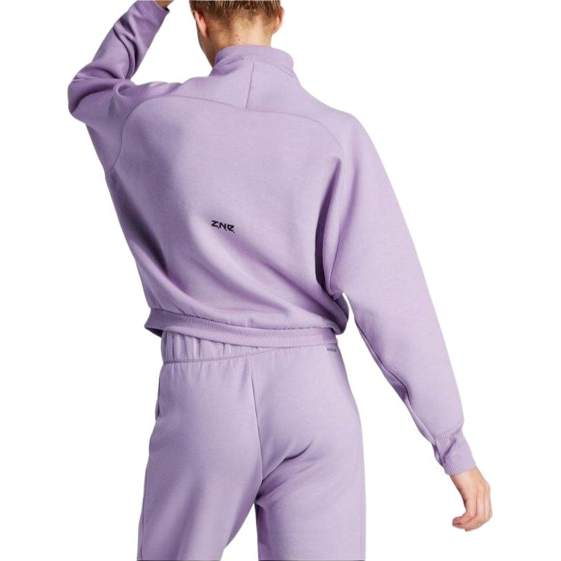(WMNS) adidas ZNE Quarter-Zip Track Jacket 'Purple' IS3899 - 4