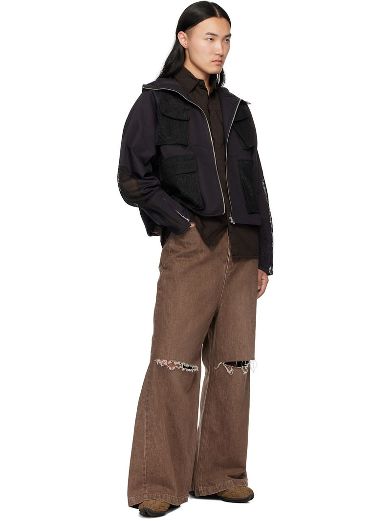 FFFPOSTALSERVICE Black Aire Multi Mesh Pocket Jacket outlook