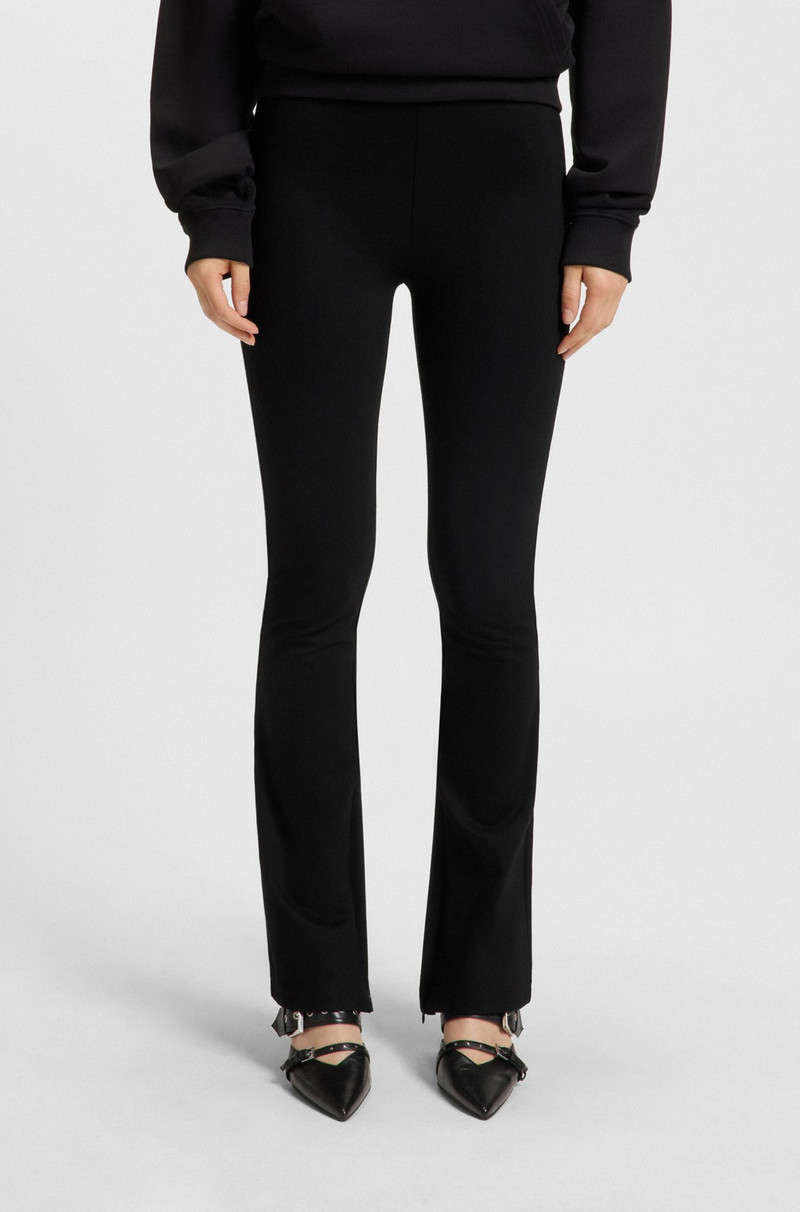 RELAXED-FIT TROUSERS IN STRETCH FABRIC WITH FLARED LEG 2