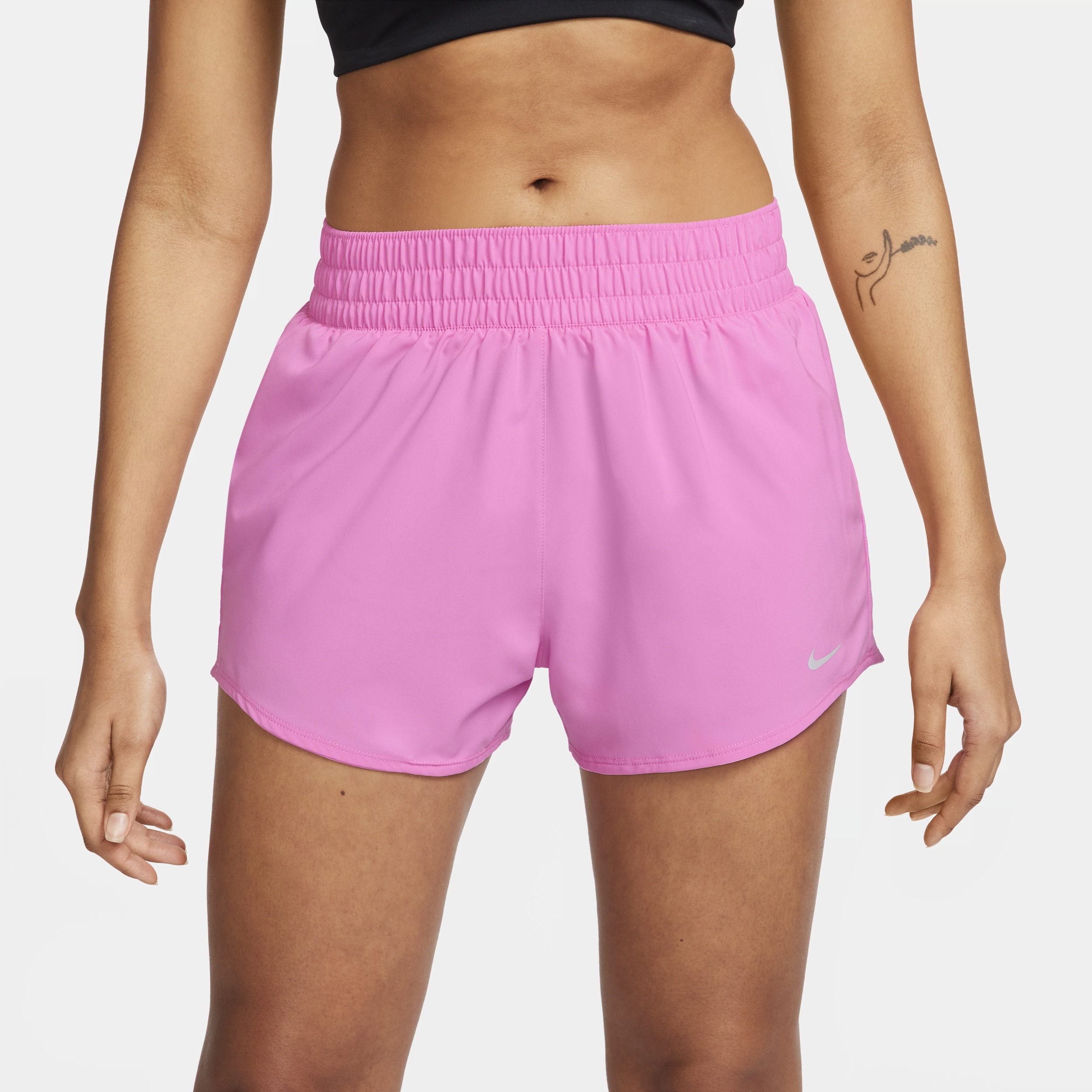 Nike Women's One Dri-FIT High-Waisted 3" Brief-Lined Shorts - 2