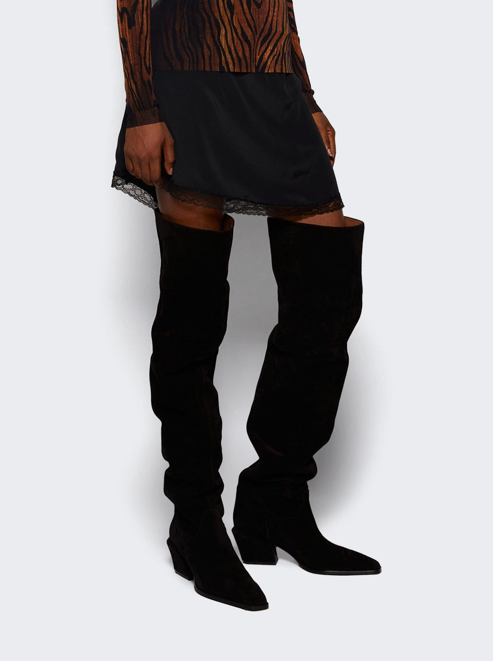 Bettina Over The Knee Boot Black - 2