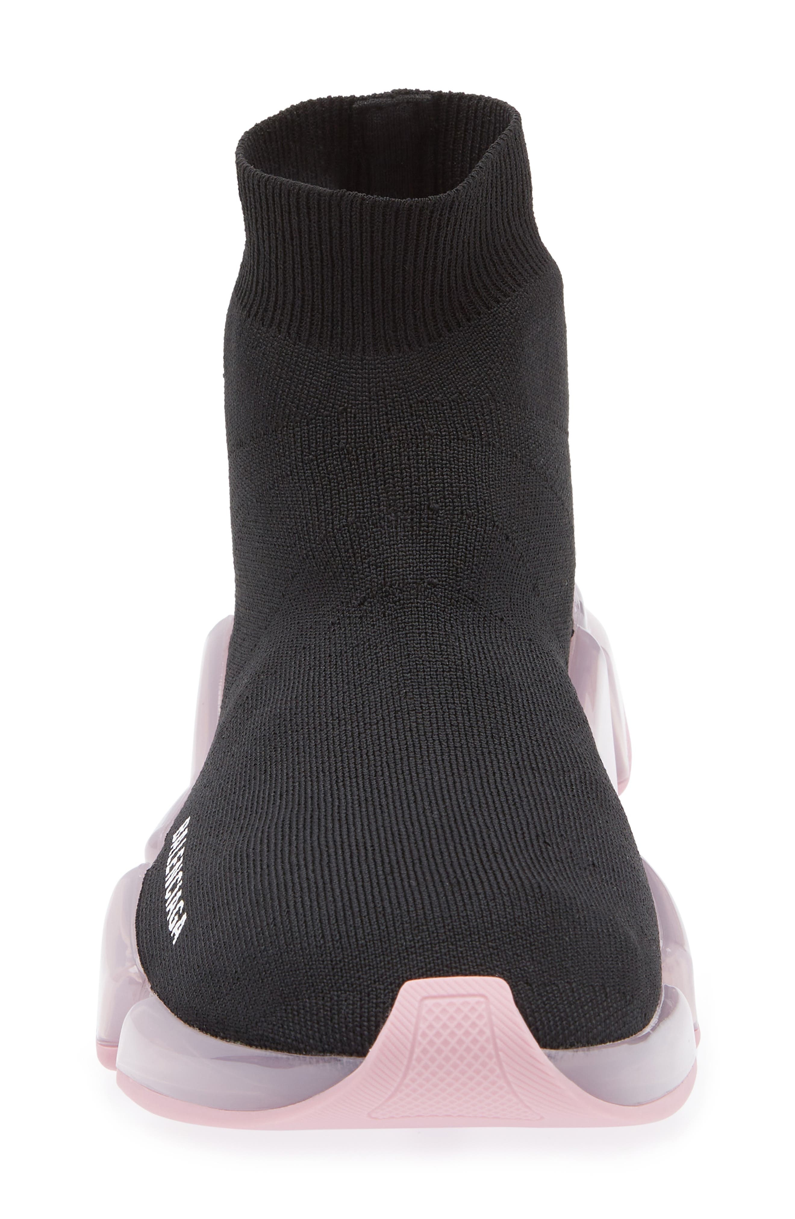 Balenciaga Speed 2.0 LT Sock Sneaker in Black /Light Pink at Nordstrom - 4